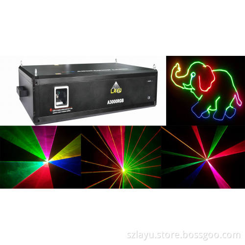 3000 Mw RGB Cartoon Laser Light (A3000RGB)